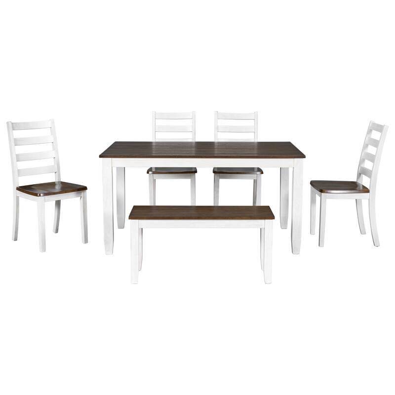 Rustic Style 6-Piece Dining Room Table Set