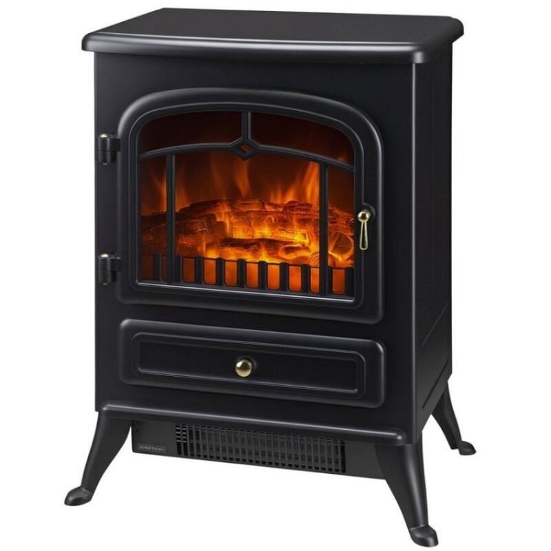 16.3" Electric Fireplace Stove, Freestanding Portable Fireplace Heater