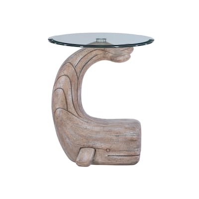 Linon Winifred Whale Side Table Driftwood