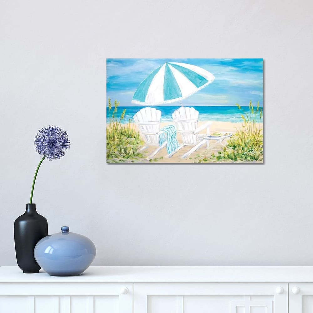 iCanvas "Beach Umbrella" by Julie Derice Canvas Print
