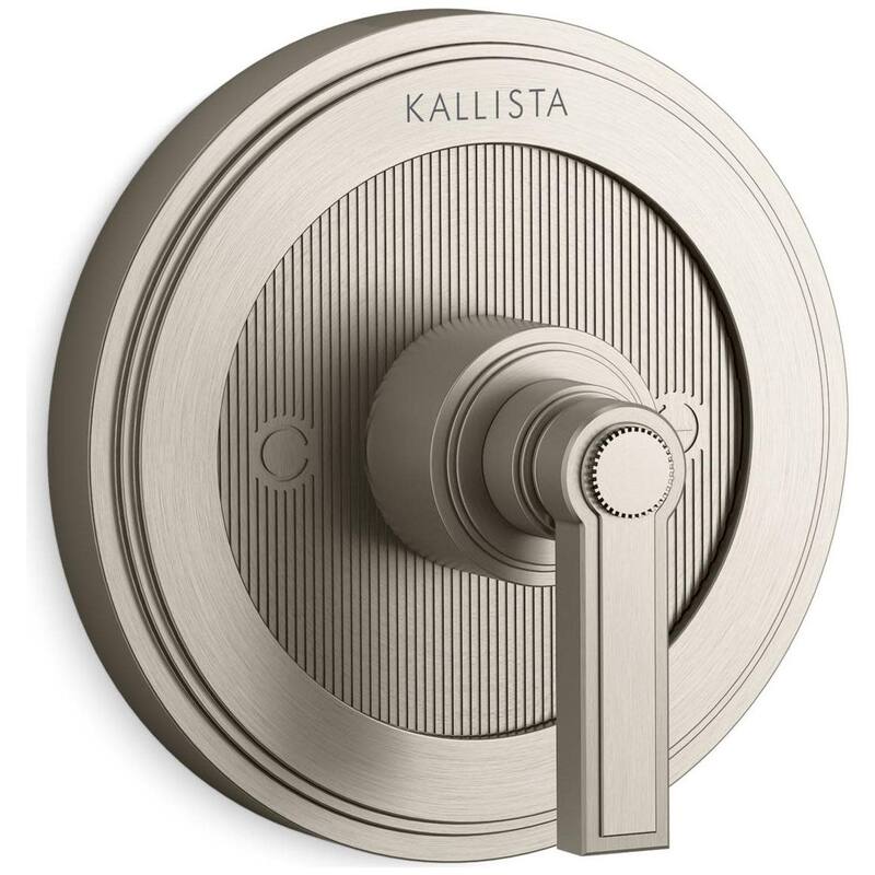 Kallista P80240-LV Vir Stil by L Kirar Thermostatic Valve Trim Only - Brushed Nickel (PVD)