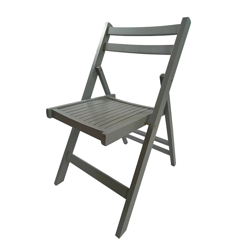 Solid Wood Folding Chair(Set of 4) Slatted Lawn Chairs, Patio ...