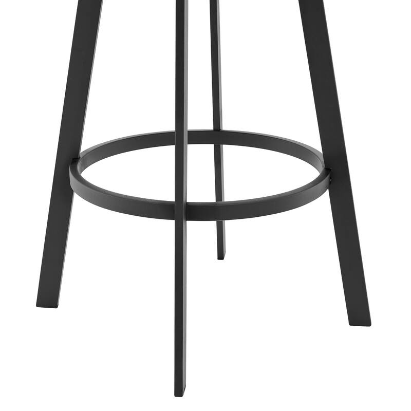Capri Metal Upholstered Bar or Counter Swivel Stool