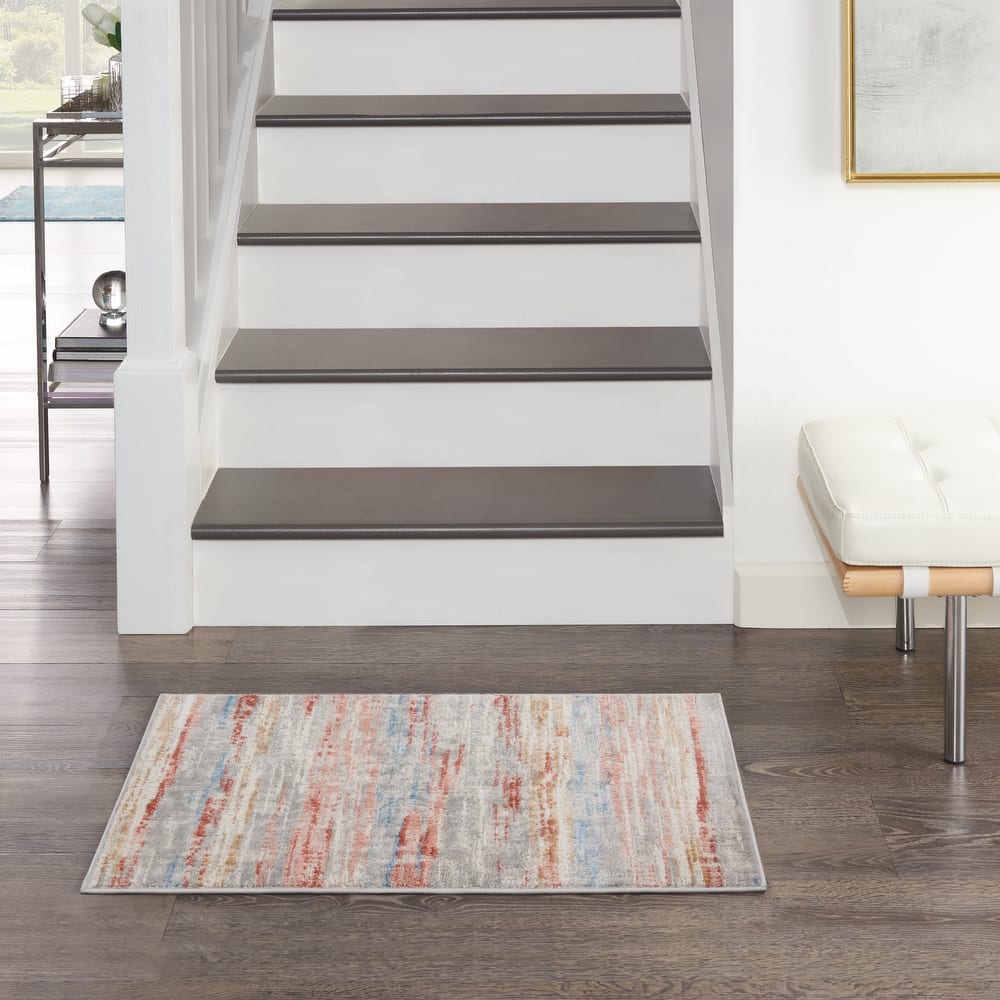 Nourison Elation Modern Abstract Stripe Area Rug