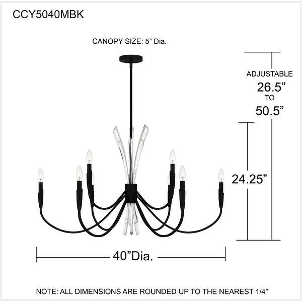 Cecily 9-Light Matte Black Chandelier