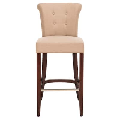 SAFAVIEH Alesia 29.7-inch Curved Back Mahogany Bar Stool - 19.6" x 24.2" x 43.7" - 20Wx24Dx44H