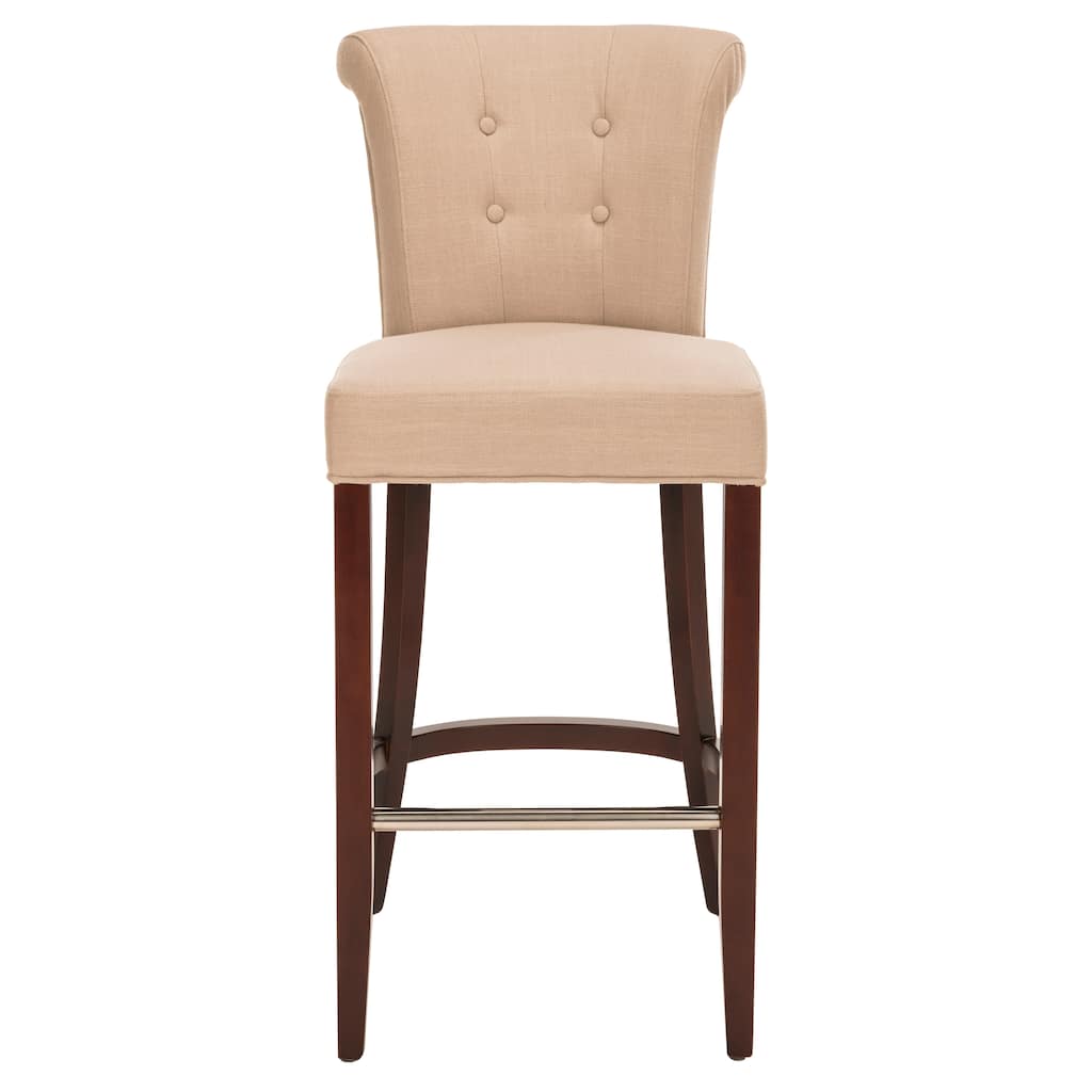 SAFAVIEH Alesia 29.7-inch Curved Back Mahogany Bar Stool - 19.6" x 24.2" x 43.7" - 20Wx24Dx44H
