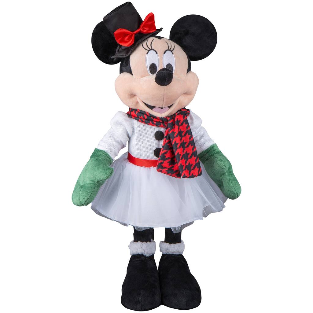 Gemmy Holiday Greeter Snowgirl Minnie OPP Disney, white