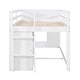 preview thumbnail 9 of 43, Twin Size Low Loft Bed with Drawers, Shelf and Cabinet, Storage Platform Bed, Solid Wood Bed Frame with Ladder and Guardrails