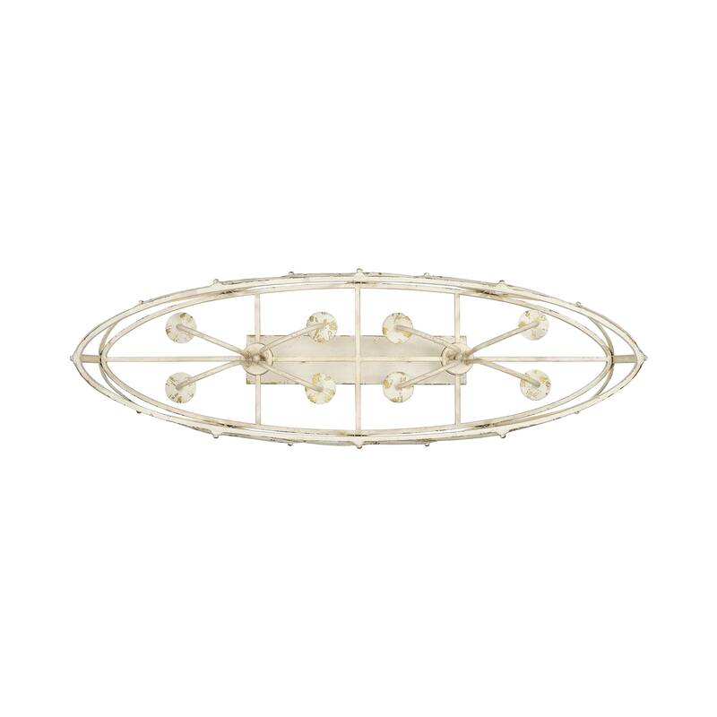 Golden Lighting Alcott 8-light Island Light in Antique Ivory - Gold