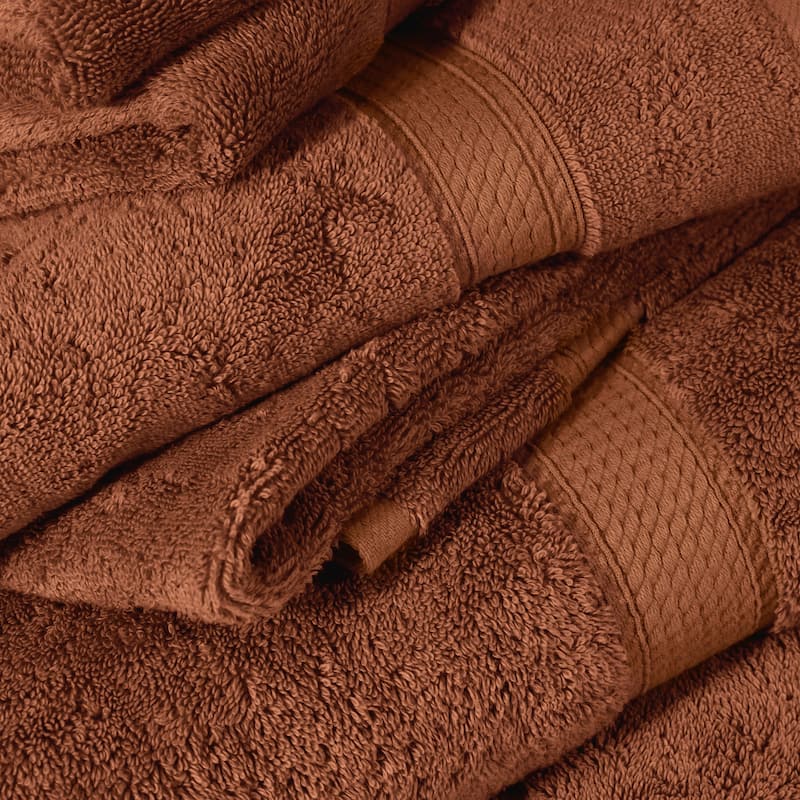 Superior Egyptian Cotton 6 Piece Towel Set Ultra Plush & Absorbent Bath, Hand & Face Towels, Heavyweight Spa Quality