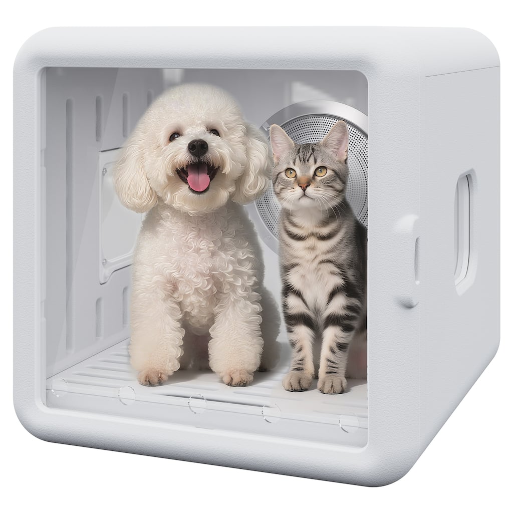 Smart Pet Dryer Box for Cats & Small Dogs - 65L Quiet Dryer with Fast Air Blower