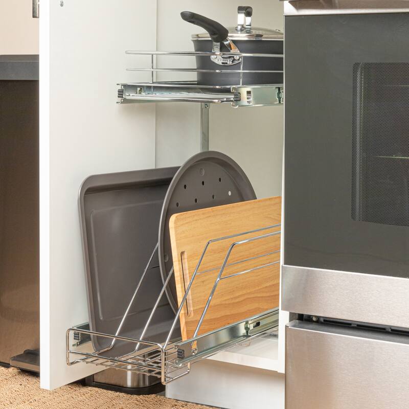 Household Essentials Chrome-Plated Steel Storage Organizer