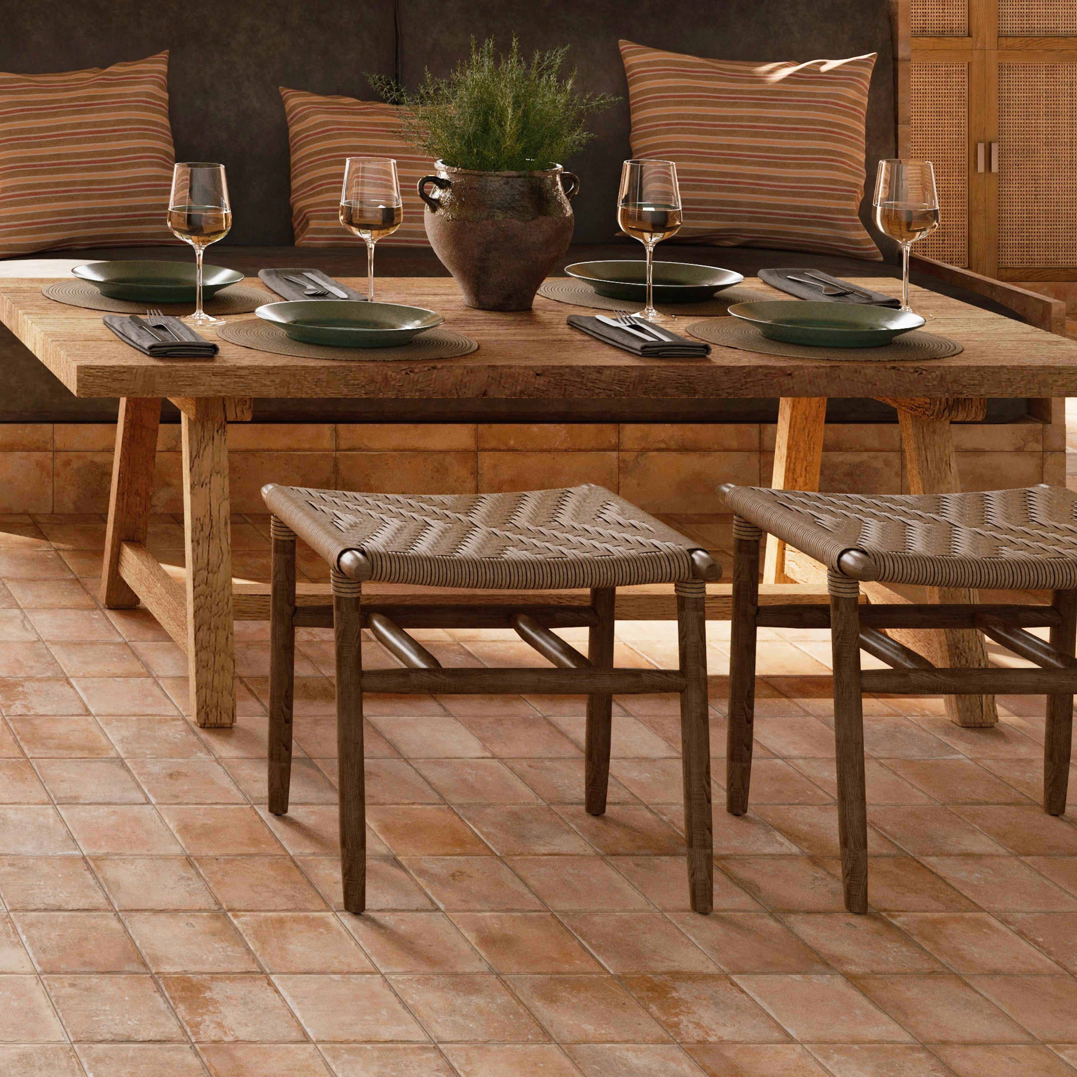 Merola Tile Kings Storia Qua Natural 8-3/4" x 8-3/4" Porcelain Floor and Wall Tile