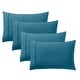 preview thumbnail 24 of 38, Sweet Home Collection Ultra Soft Solid Flannel Pillowcases (4-Pack) King - Teal