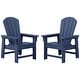 preview thumbnail 182 of 193, Laguna Kids Outdoor Poly Adirondack Chair (Set of 2) - N/A Navy Blue