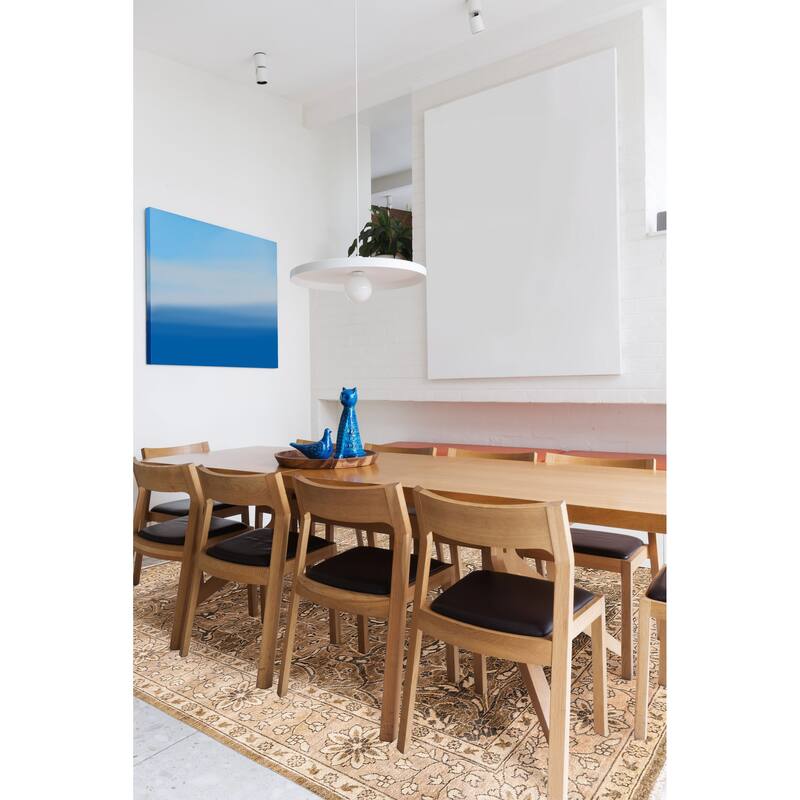 ECARPETGALLERY Hand-knotted Finest Oushak Brown, Olive Wool Rug - 7'11 x 9'11