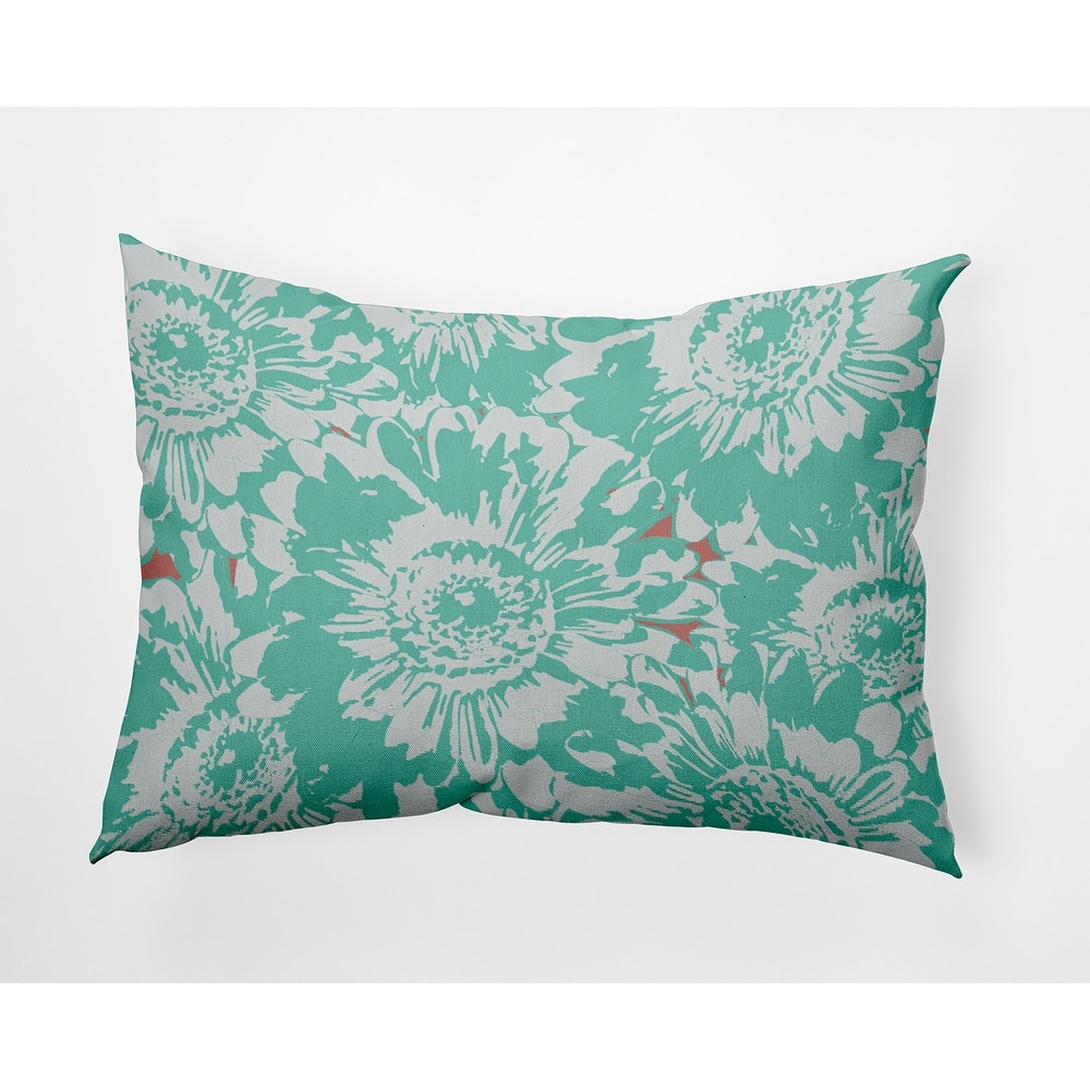 Big Flowers Decorative Throw Pillow