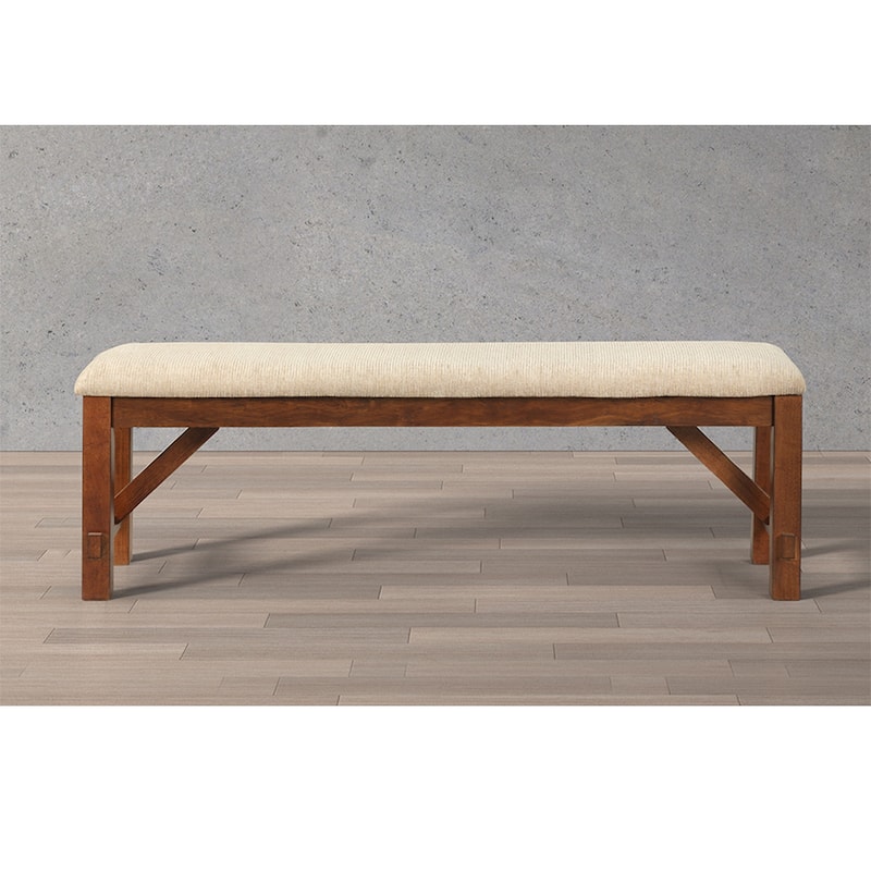 Solid Wood Upholstered Dining Bench