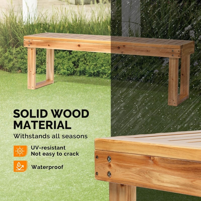 Fir Wood Outdoor Bench