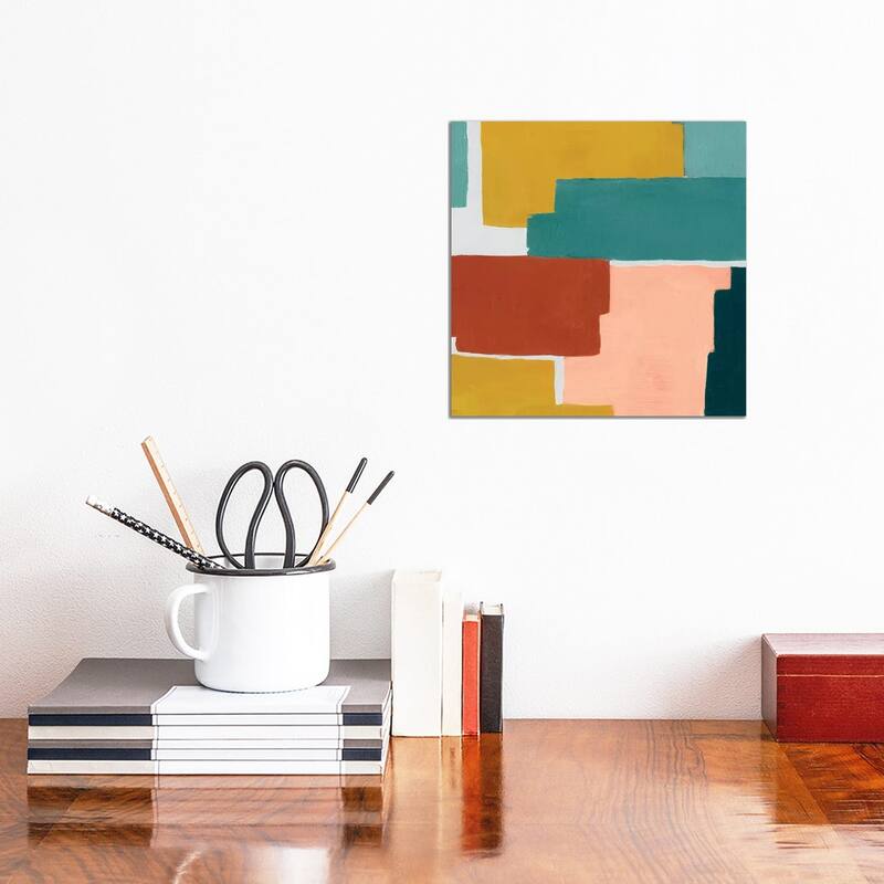 iCanvas "Block Abstract IV" by Grace Popp Canvas Print - 12x12x0.75