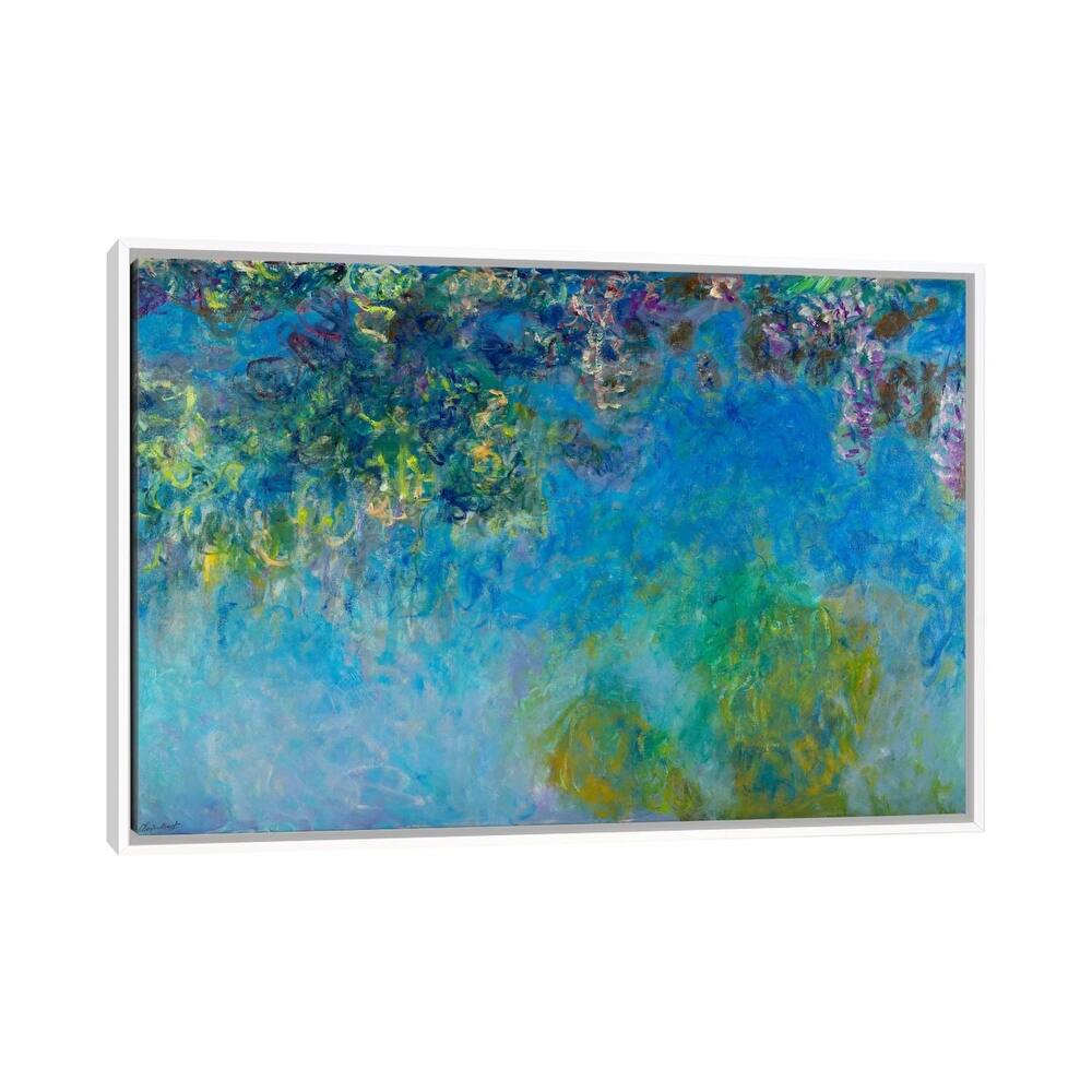 iCanvas "Wisteria" by Claude Monet Framed Canvas Print