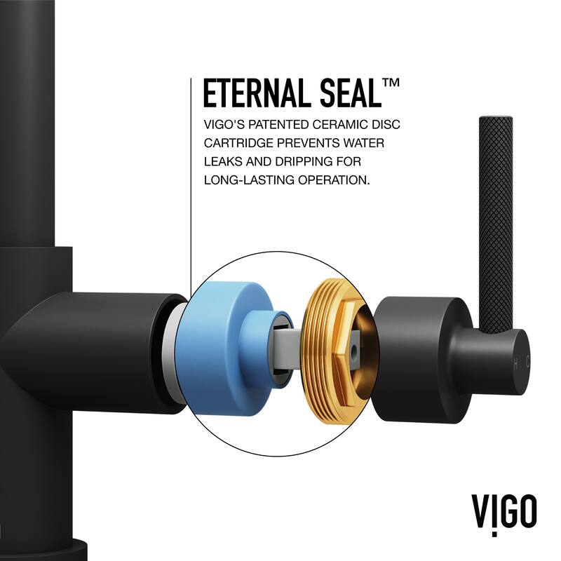 VIGO Utopia 14" H Single Handle Pull-Down Sprayer Kitchen Bar Faucet