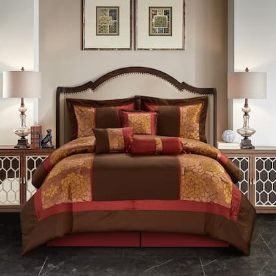 Grand Avenue Hermonie Floral 7-Piece Bedding Comforter Set