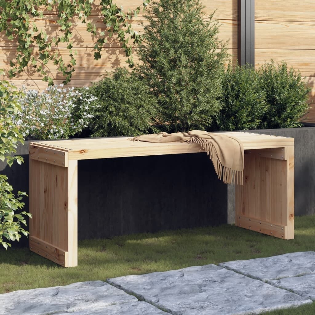 vidaXL Patio Bench Extendable Garden Bench Outdoor Seating Solid Wood Pine - 83.7