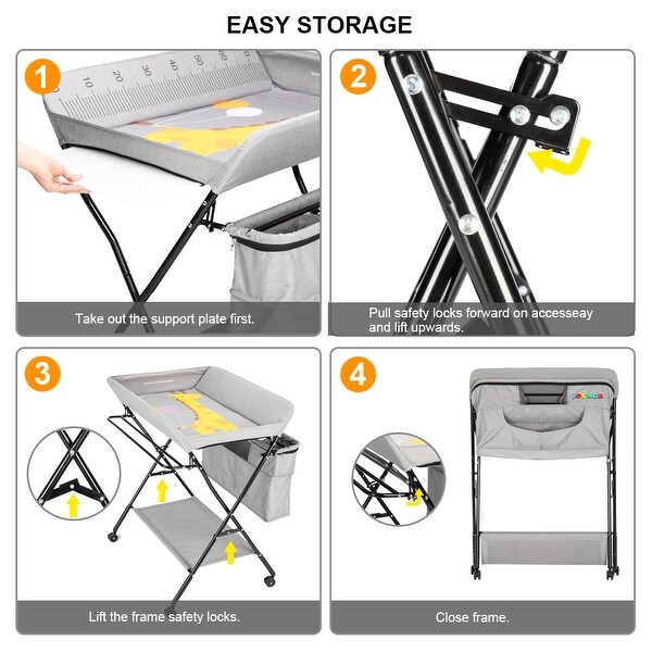 stores UK online Mobile Baby Changing Table with Wheels