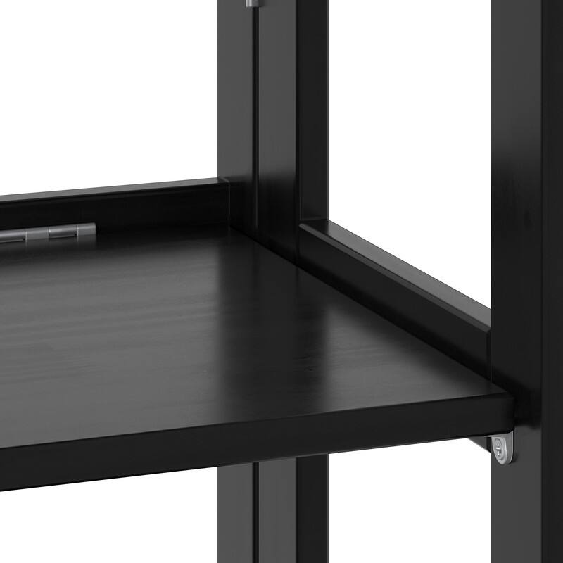Jela Solid Wood 3 Shelf Folding Bookcase - Black