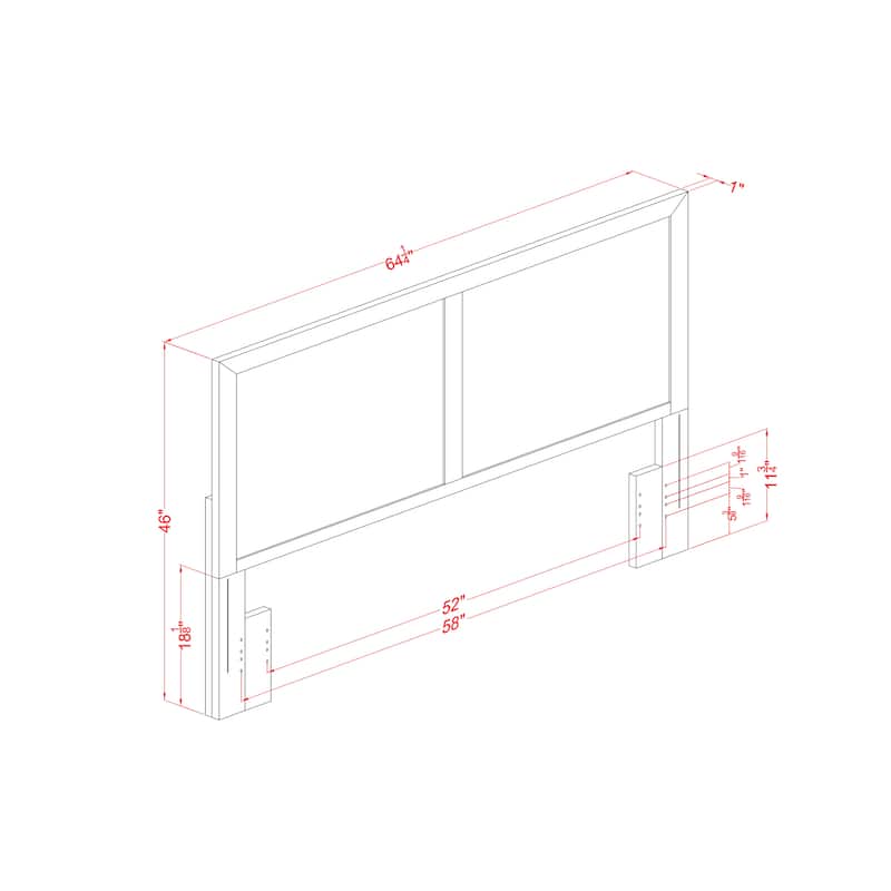 Pice Transitional Solid Wood Panel Design Headboard by Furniture of America