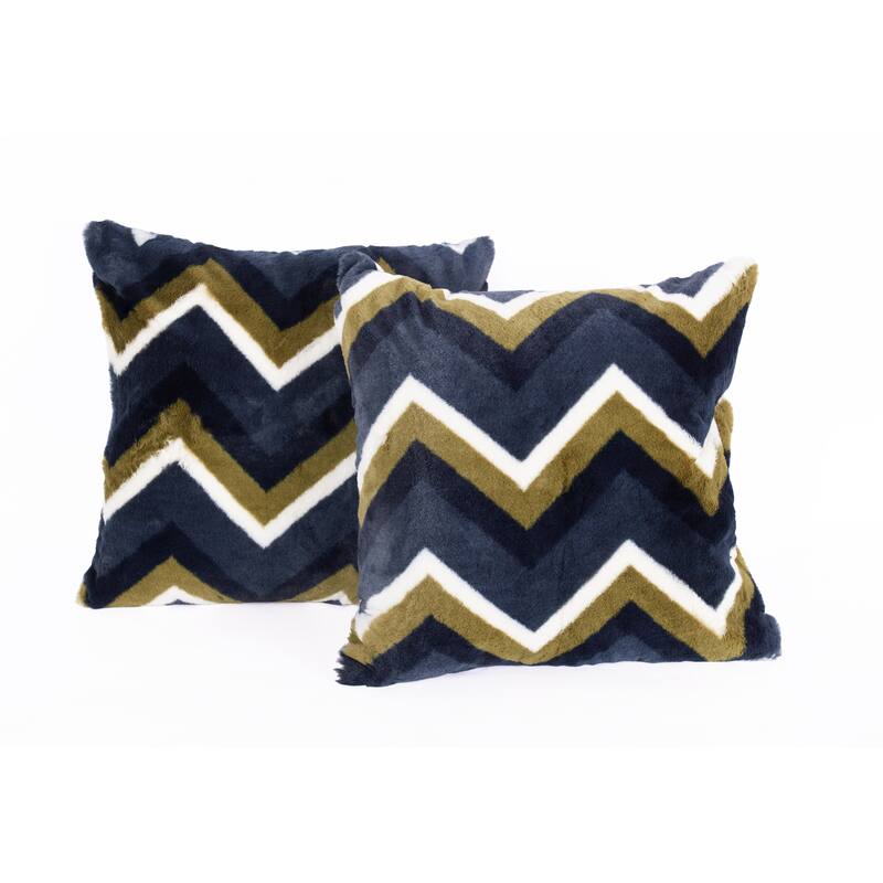FauxFur Chevron Pillow Shell 2 Piece Set, NO INSERT - 20"x20" - Binga