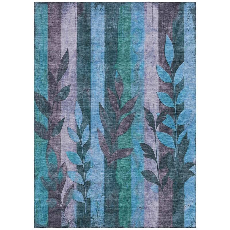 HomeRoots Floral Transitional Rectangle Outdoor Rug