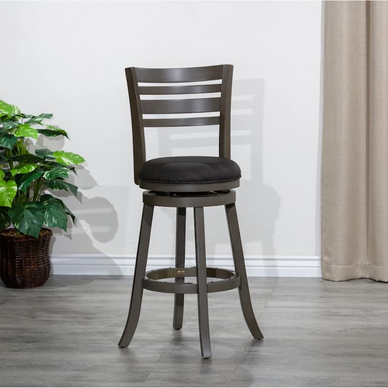 DTY Indoor Living Granby 4-Slat Back Swivel Stool