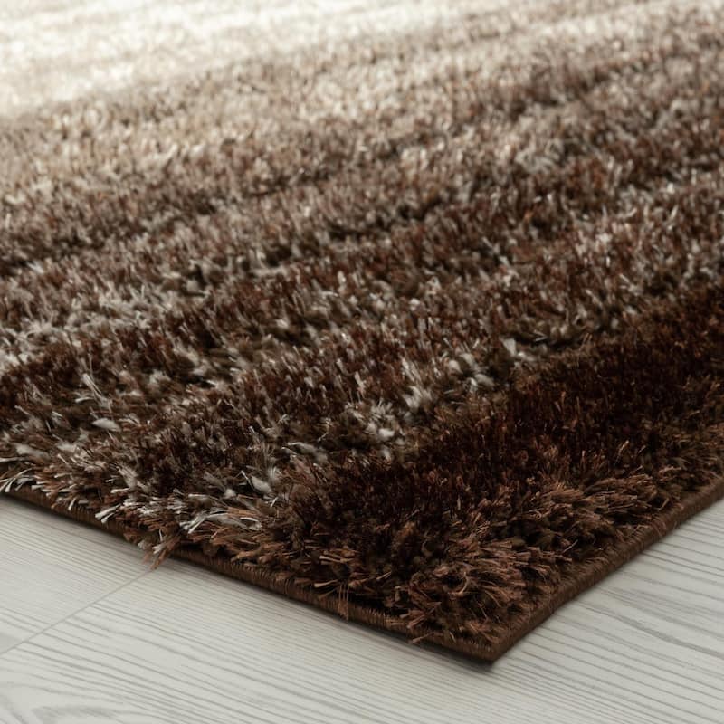 Luxe Weavers Geometric Shag Area Rug, Plush Indoor Carpet