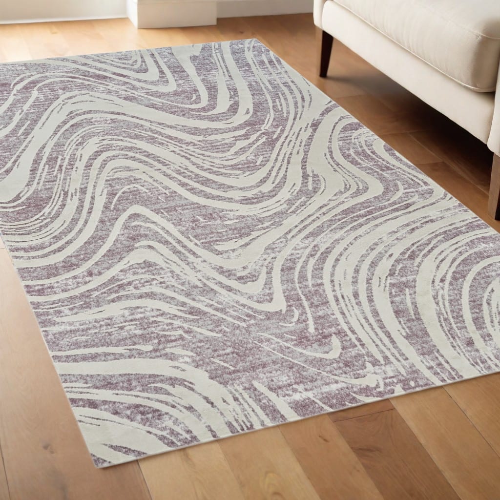 Bili Distressed Abstract Modern Stain Resistant Woven Durable Area Rug By HomeRoots