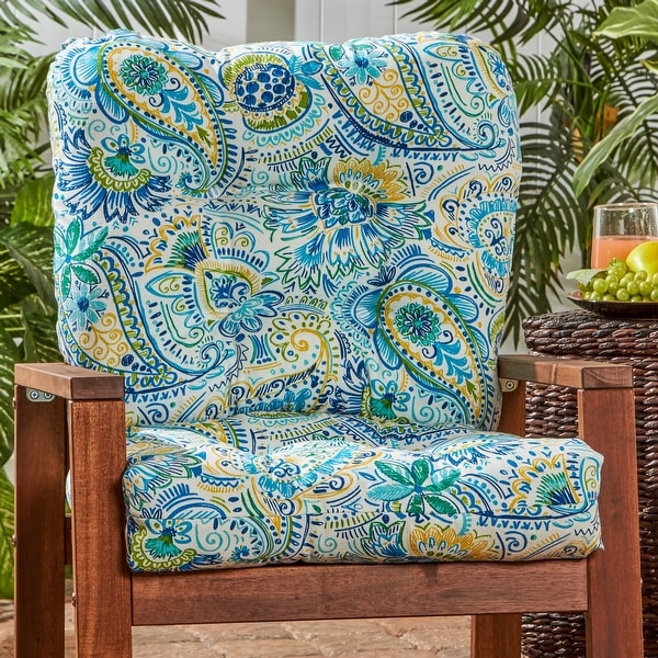 Christiansen Painted Paisley Outdoor Chair Cushion by Havenside