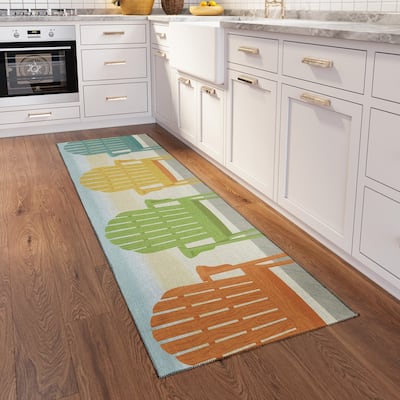 Indoor/Outdoor Harpswell Beach Chairs Washable Rug