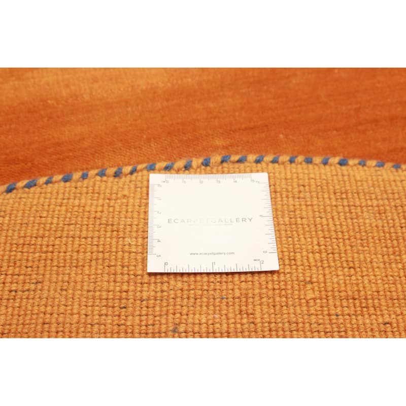 Kashkuli Gabbeh Burnt Orange Rug 3'11" x 3'11" - 3'11 x 3'11