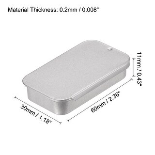 6pcs Small Tin Box Empty Rectangle Tinplate Box Tinplate Containers Tin Box  With Lid