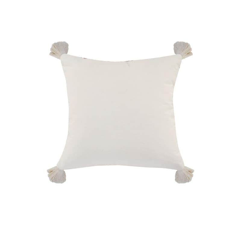 20" Blue and Red Diamonds Chindi Square Throw Pillow