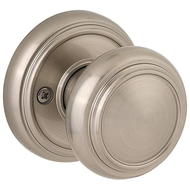 Baldwin Alcott Reversible Non-Turning One-Sided Dummy Door Knob with - Satin Nickel