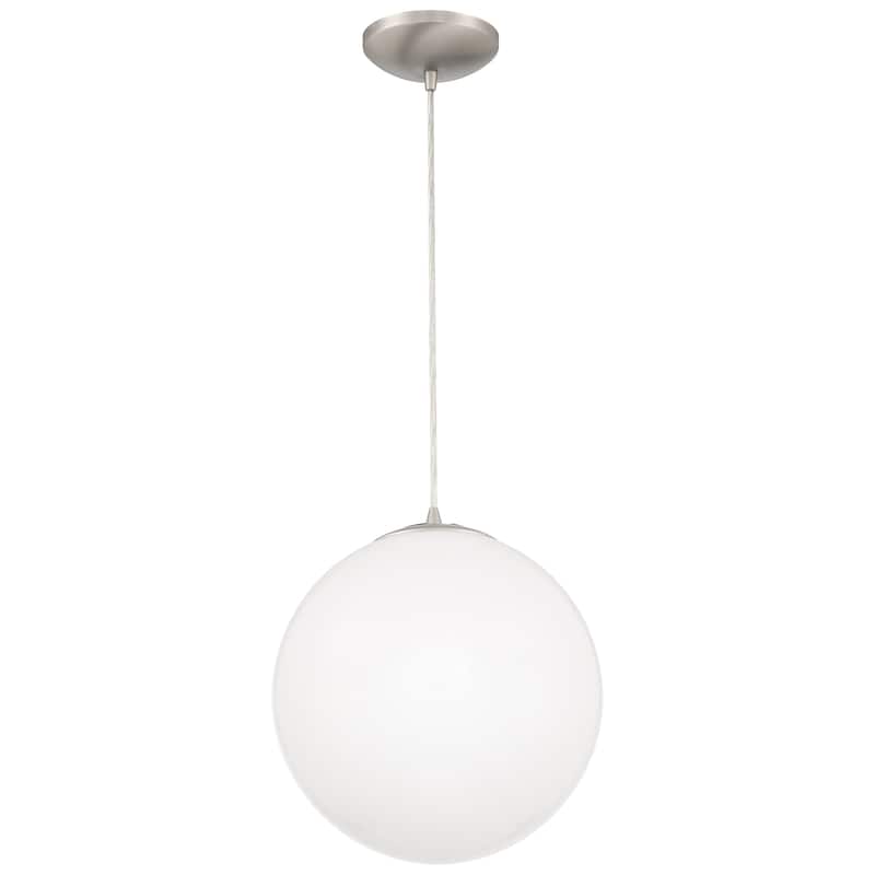 Access Lighting Pearl Large Pendant - Opal Glass Diffuser - Black Cord