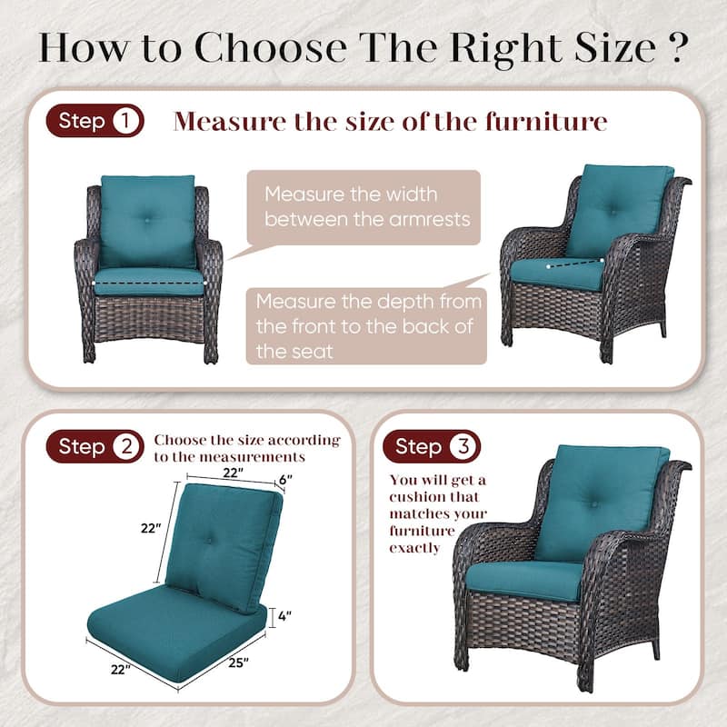 Outdoor Deep Seat Cushion 22 x 25 inch