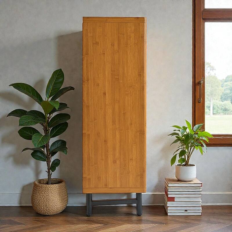 Shoe Cabinet with Shutter Doors, 6 Tier Wooden Shoe Storage Cabinet with Adjustable Shelves for Entryway Hallway