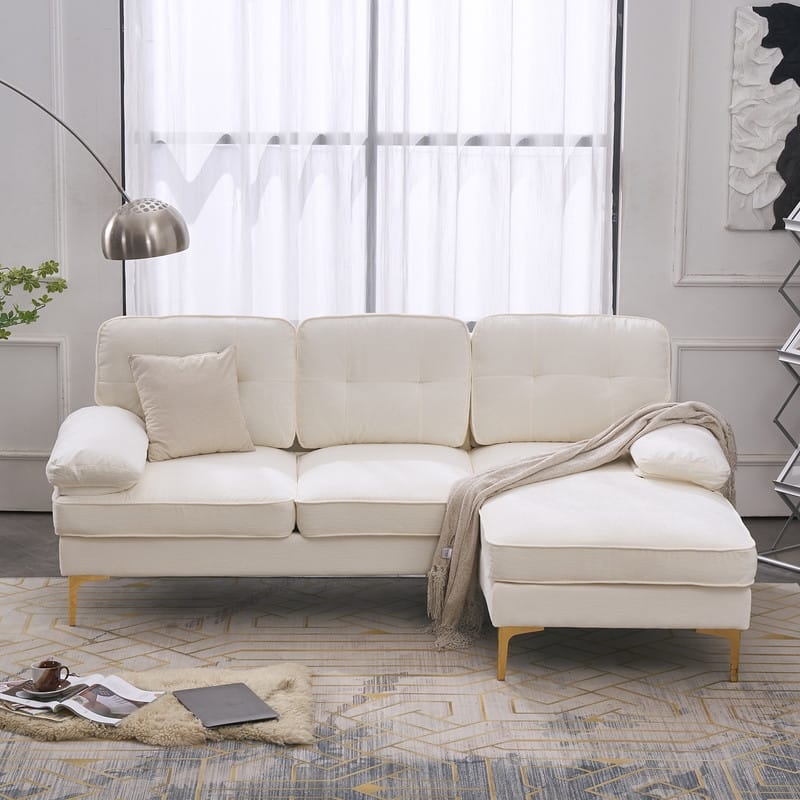 Three-Seat Simple And Stylish Indoor Modular Sofa - Beige