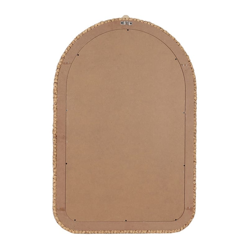 Serenity Arched Rattan Frame Boho Wood Wall Mirror - 35.5"H x 23.75"W x 1.25"D