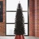 preview thumbnail 6 of 21, Glitzhome 7.5FT/9FT Black or Silver Unlit Tinsel Slim Pencil Artificial Christmas Trees