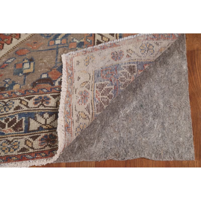 Traditional Bakhtiari Persian Vintage Rug Handmade Orange Wool Carpet - 6'10"x 9'11"